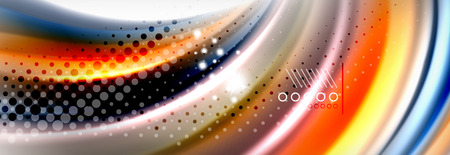 Smooth liquid blur wave background, color flow concept, vector illustrationのイラスト素材