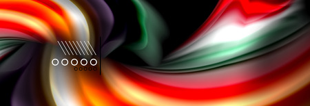 Color flow poster. Wave Liquid shape color background. Art design for your designのイラスト素材