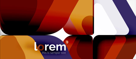 Colorful trendy geometric shapes background. Trendy abstract layout template for business or technology presentation or web brochure cover, wallpaper. Vector illustrationのイラスト素材