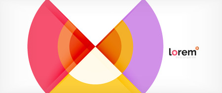Multicolored round shapes abstract background, vector illustrationのイラスト素材