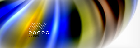 Abstract wave lines liquid fluid rainbow style color stripes background. Vector artistic illustration for presentation, app wallpaper, banner or posterのイラスト素材