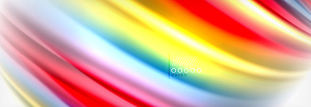 Smooth liquid blur wave background, color flow concept, vector illustrationのイラスト素材