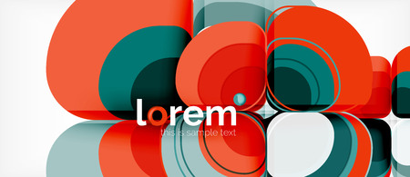 Abstract background - geometric multicolored round shapes composition. Trendy abstract layout template for business or technology presentation or web brochure cover, wallpaper. Vector illustrationのイラスト素材