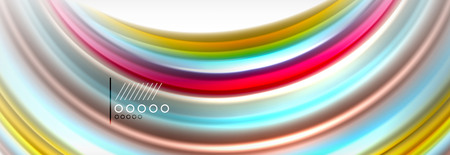Abstract wave lines liquid fluid rainbow style color stripes background. Vector artistic illustration for presentation, app wallpaper, banner or posterのイラスト素材
