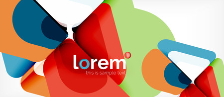 Abstract background - multicolored geometric shapes modern design. Trendy abstract layout template for business or technology presentation or web brochure cover, wallpaper. Vector illustrationのイラスト素材
