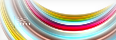 Abstract wave lines liquid fluid rainbow style color stripes background. Vector artistic illustration for presentation, app wallpaper, banner or posterのイラスト素材