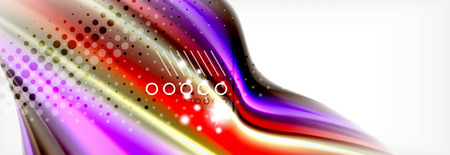 Fluid liquid colors abstract background, colorful geometric background - fluid shapes compositionのイラスト素材