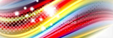 Smooth liquid blur wave background, color flow concept, vector illustrationのイラスト素材