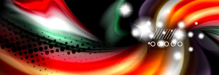 Color flow poster. Wave Liquid shape color background. Art vector design for your designのイラスト素材