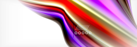 Fluid liquid colors abstract background, colorful geometric background - fluid shapes composition vectorのイラスト素材