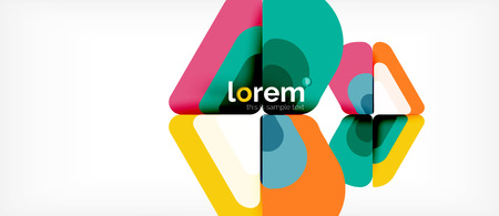 Abstract background - multicolored geometric shapes modern design. Trendy abstract layout template for business or technology presentation or web brochure cover, wallpaper. Vector illustrationのイラスト素材