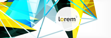 Modern geometric background. Poster template with polygonal elements. Vector illustrationのイラスト素材