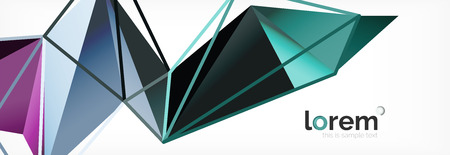 Modern geometric background. Poster template with polygonal elements. Vector illustrationのイラスト素材