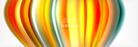 Abstract wave lines liquid fluid rainbow style color stripes background. Vector artistic illustration for presentation, app wallpaper, banner or posterのイラスト素材