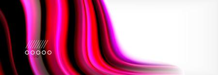 Abstract wave lines liquid fluid rainbow style color stripes background. Vector artistic illustration for presentation, app wallpaper, banner or posterのイラスト素材