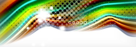 Fluid liquid colors abstract background, colorful geometric background - fluid shapes composition vectorのイラスト素材