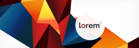 Modern geometric background. Poster template with polygonal elements. Vector illustrationのイラスト素材