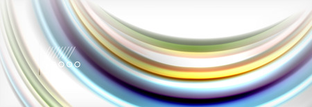 Abstract wave lines liquid fluid rainbow style color stripes background. Vector artistic illustration for presentation, app wallpaper, banner or posterのイラスト素材