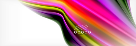 Smooth liquid blur wave background, color flow concept, vector illustrationのイラスト素材