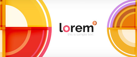 Multicolored round shapes abstract background, vector illustrationのイラスト素材