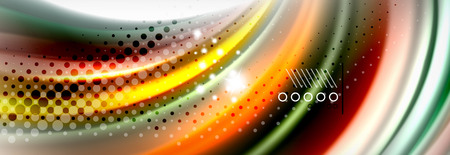 Smooth liquid blur wave background, color flow concept, vector illustrationのイラスト素材