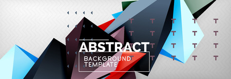 3d polygonal shape geometric background, triangular modern abstract composition