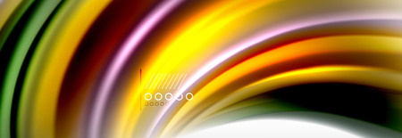Smooth liquid blur wave background, color flow concept, vector illustrationのイラスト素材