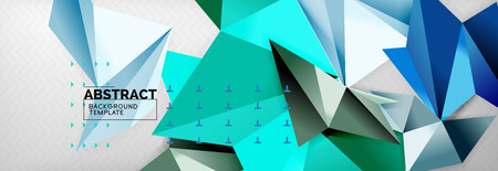Triangles background techno template, vector illustration