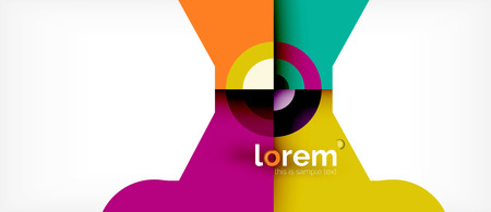 Geometric colorful shapes composition abstract background. Minimal dynamic design. Trendy abstract layout template for business or technology presentation or web brochure cover, wallpaper. Vector illustrationのイラスト素材