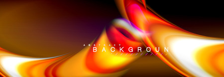 Blurred fluid colors background, abstract waves lines, mixing colours with light effects on light backdrop. Artistic illustration for presentation, app wallpaper, banner or postersのイラスト素材