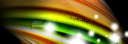 Color flow poster. Wave Liquid shape color background. Art vector design for your designのイラスト素材