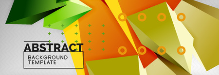 Triangles polygonal background, vector 3d poly templateのイラスト素材