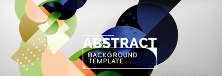 Semi cicrle geometric backgrounds on grey, modern geometric pattern design. Vector business or technology presentation design template, brochure or flyer pattern, or geometric web bannerのイラスト素材