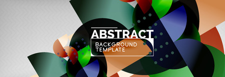 Circle background abstract. Trendy shapes composition. Vector illustrationのイラスト素材