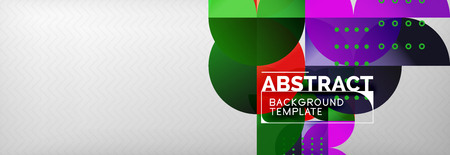 Circles and semicircles abstract background, circle design business template. Vector illustrationのイラスト素材