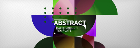 Circles and semicircles abstract background, circle design business template. Vector illustrationのイラスト素材
