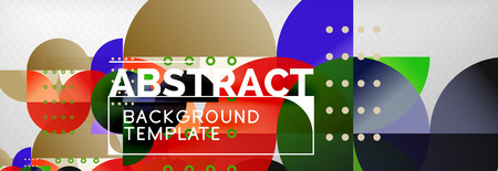 Circles and semicircles abstract background, circle design business template. Vector illustrationのイラスト素材