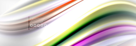 Abstract wave lines liquid fluid rainbow style color stripes background. Vector artistic illustration for presentation, app wallpaper, banner or posterのイラスト素材