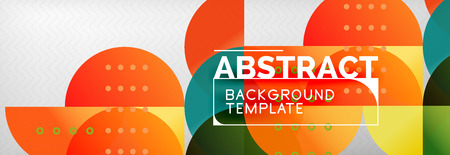 Abstract background, geometric composition, dynamic circles and round shapes design template, vector illustrationのイラスト素材