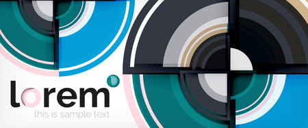 Multicolored round shapes abstract background, vector illustrationのイラスト素材