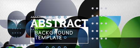 Circles and semicircles abstract background, circle design business template. Vector illustrationのイラスト素材