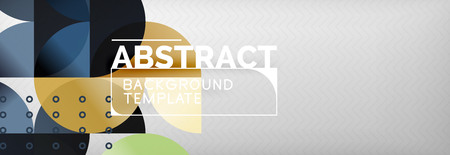 Abstract background, geometric composition, dynamic circles and round shapes design template, vector illustrationのイラスト素材