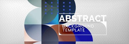 Circles and semicircles abstract background, circle design business template. Vector illustrationのイラスト素材