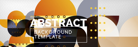 Circles and semicircles abstract background, circle design business template. Vector illustrationのイラスト素材