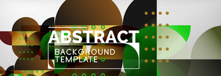 Circles and semicircles abstract background, circle design business templateのイラスト素材