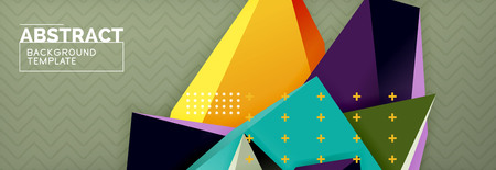 3d triangular shapes geometric background. Origami style pattern with triange shapes for decorative...