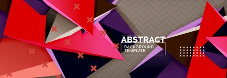 3d triangular shapes geometric background. Origami style pattern with triange shapes for decorative design. Poster design. Line design. Modern presentation templateのイラスト素材