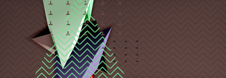 Abstract background, colorful minimal abstract triangle composition