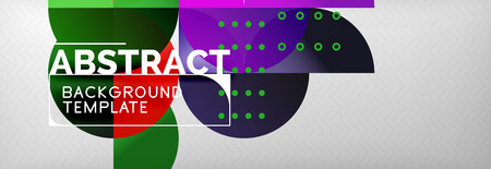 Circles and semicircles abstract background, circle design business template. Vector illustrationのイラスト素材