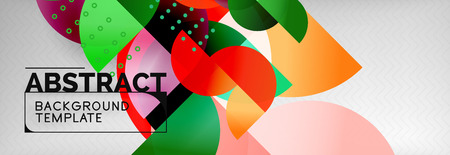 Circle background abstract. Trendy shapes composition. Vector illustrationのイラスト素材